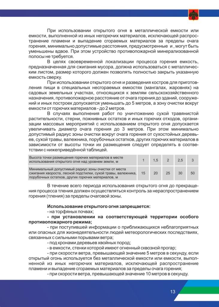 Рекомендации по соблюдению правил противопожарного режима в период прохождения летнего пожароопасного сезона