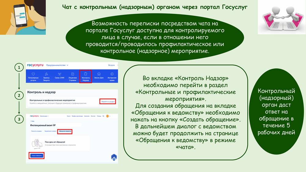 Чат с контрольным (надзорным) органом через портал Госуслуги?